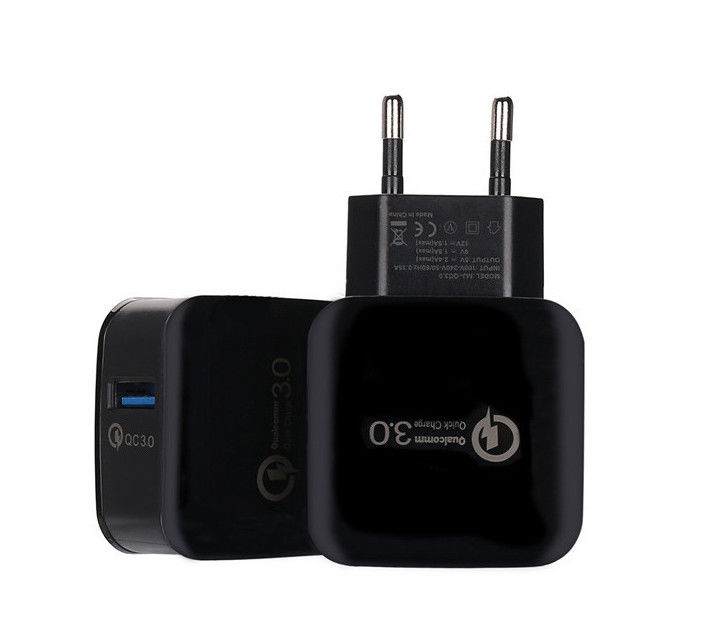 High Quality Qc3.0 US EU Plug Portable Cell Phone Charger Travel Wall Charger USB Charger