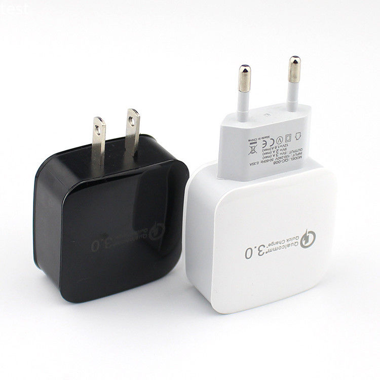 2018 Newest EU/US plug-in type fast charge Qc3.0 USB wall adapter