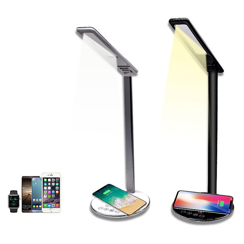 2018 New product 10W fast wireless Qi charging pad charger touch with night light LED stand holder for iPhone X XS XR